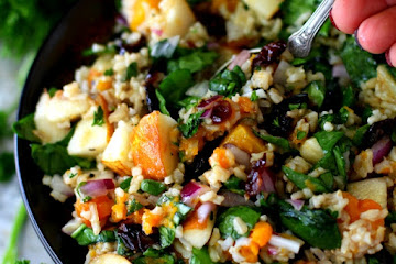 Roasted Butternut Squash Brown Rice Holiday Salad