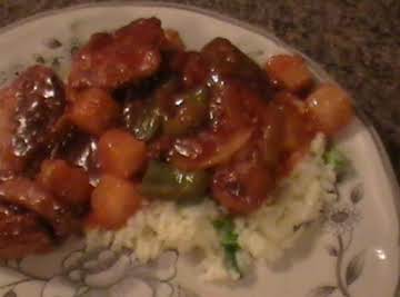 Sweet & Sour Pork With Scallion Rice