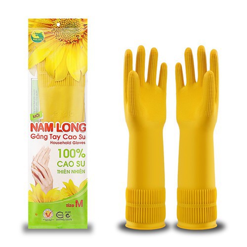 Găng Tay Cao Su Dày Dặn Nam Long - Size M - L