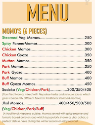 Mountain Goat menu 1