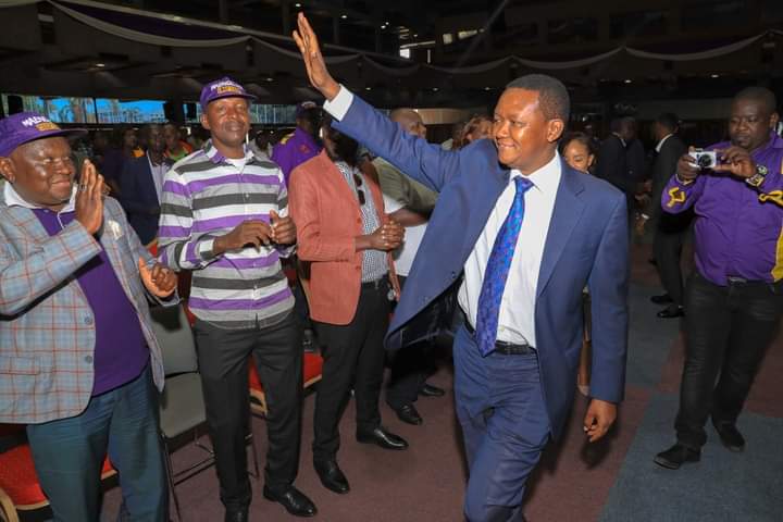 Machakos Governor Alfred Mutua in a meeting with party aspirants at KICC on Thursday, April 7, 2022.