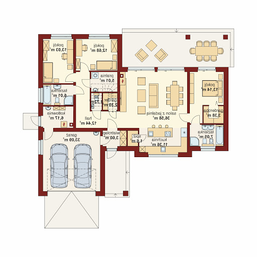 Domena 109 B1 - Rzut parteru