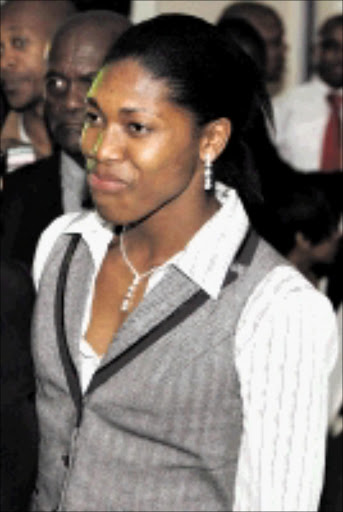 CHAMP: Gold medallist Caster Semenya at the ANCYL gala dinner at the Johannesburg Country Club on Friday. Pic: SIMPHIWE NKWALI. 24/10/2009.