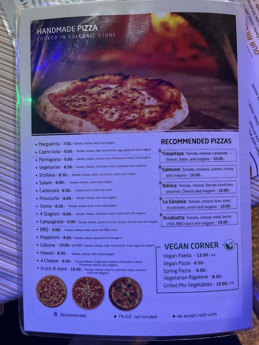 Gluten free pizzas were lovely