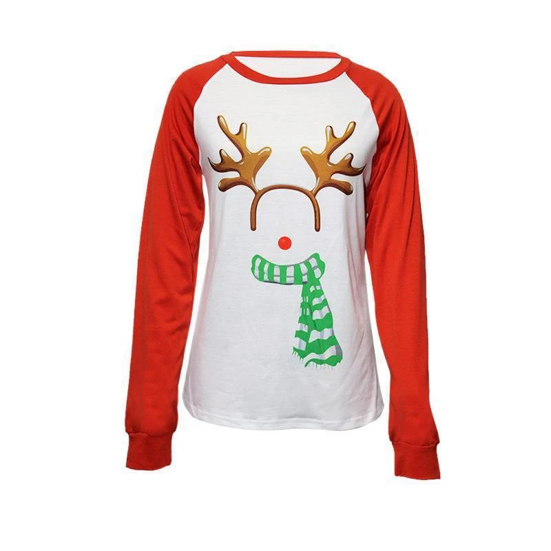 Casual kersttrui met print voor dames