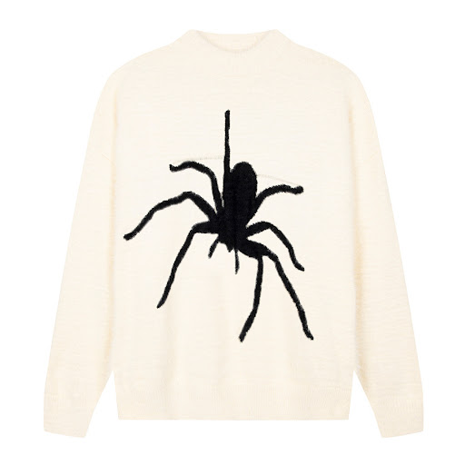 Title 1, Mens Loose High Street Spider Jacquard Pullove...