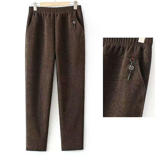 Title 1, Plush high-waist plus-size loose trousers for m...