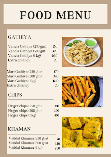 Laxmi Ganthiya Rath menu 