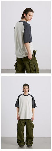 Title 11, Cotton Color-matching Raglan Sleeves Loose-fitt...
