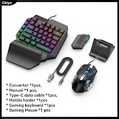 Bộ Bàn Phím + Chuột + Đầu Chuyển Đổi Bluetooth 5.0 Dùng Chơi Game Điện Thoại