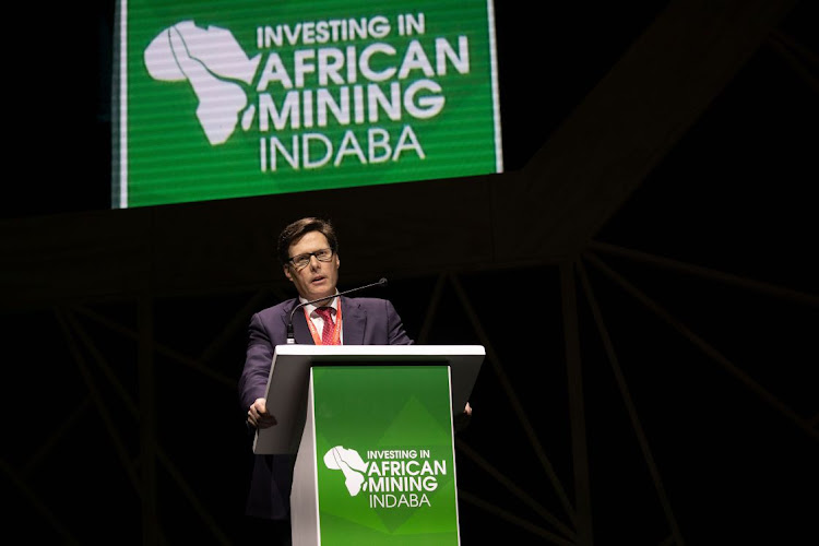 Anglo American CEO Duncan Wanblad speaks at the Investing in African Mining Indaba in Cape Town on February 6 2023. Picture: DWAYN SENIOR/BLOOMBERG