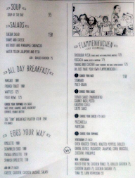 Writers Cafe menu 2