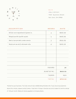 Martinico and Co - Simple Invoice item