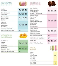 Giani's Ice Cream menu 1