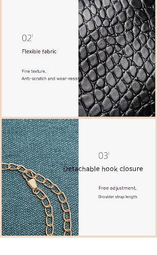 Title 3, Street Fashion PU Crocodile Pattern Womens Han...