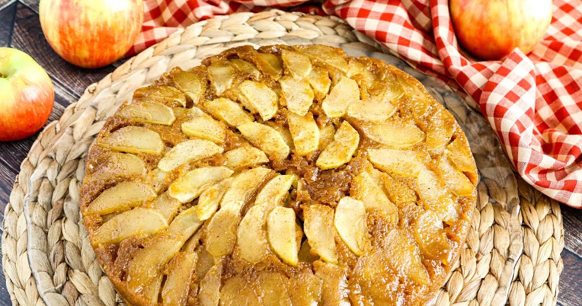 Spiced Caramel Apple Upside Down Cake | Just A Pinch Recipes