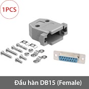 Đầu Hàn + Vỏ Ốp Db15Pin Chân Cái 2 Hàng - Giắc Hàn Dây Db15 Female + Vỏ Ốp Nhựa Cứng Od - 10Mm (1 Chiếc)