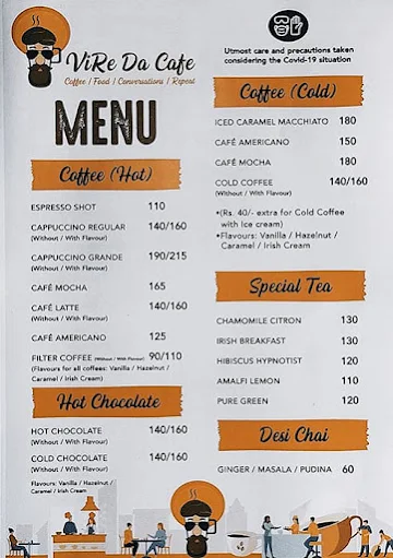 ViRe Da Cafe menu 