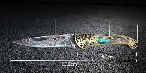 Title 1, Camping Hunting Folding Survival Combat Knife w...