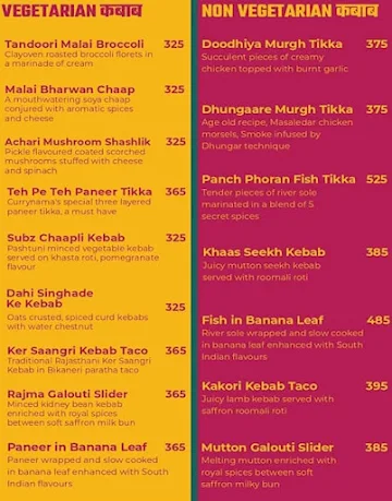 Currynama by Seven Seas menu 