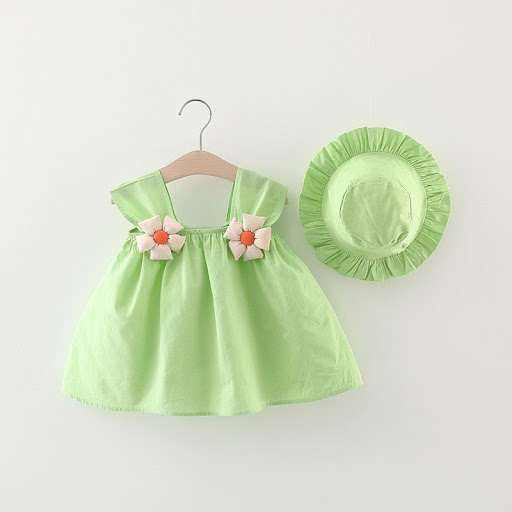 Title 7, Solid Color Sling Dress Princess Skirt with Fre...