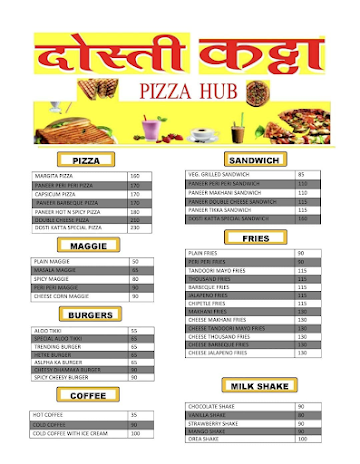 Dosti Katta menu 