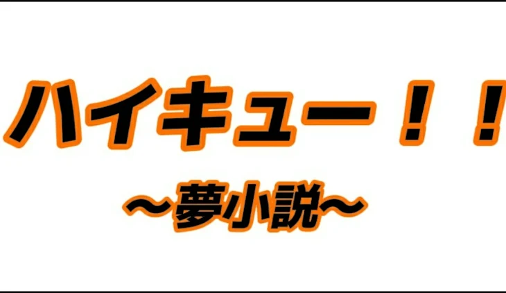 「ハイキュー！！〜夢小説〜」のメインビジュアル