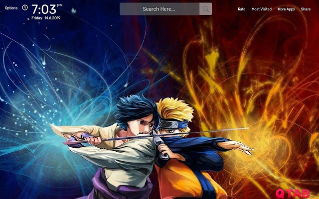 Naruto and Sasuke Wallpapers New Tab