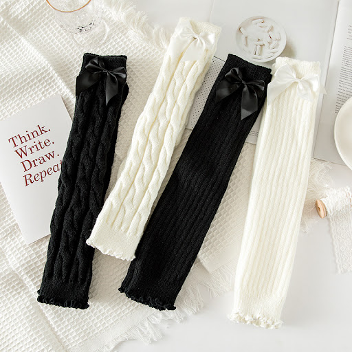 Title 2, Cute Bow Solid Color Foot Sock