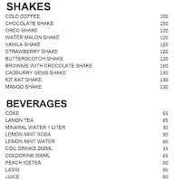 Cold Drinks And Milkshakes menu 1