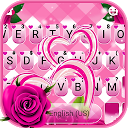 App herunterladen Pink Roses Hearts Keyboard Theme Installieren Sie Neueste APK Downloader