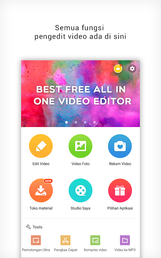  Editor video dan pembuat film- tangkapan layar 