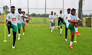 Bafana  Bafana players during a training session in their new kit in Rustenburg on October 6 2020. 