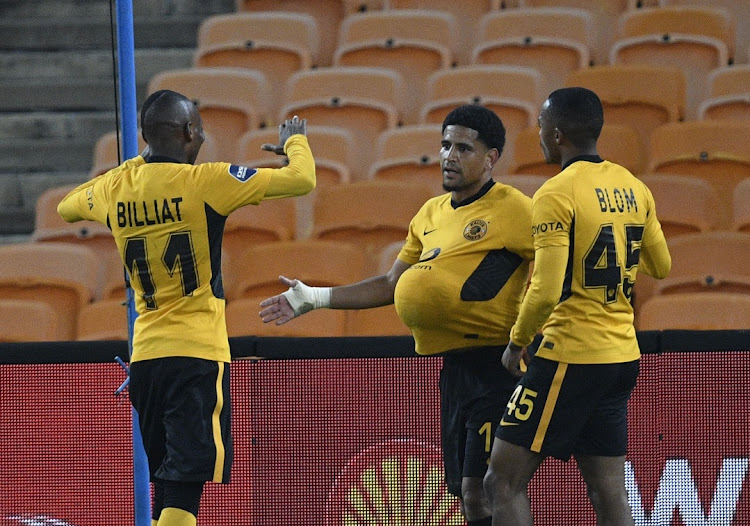 Keagan Dolly of Kaizer Chiefs celebrates his goal in the DStv Premiership match agaist Marumo Gallants at FNB Stadium on the May 3 2022.