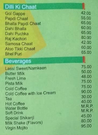 Nathu's Sweets menu 1