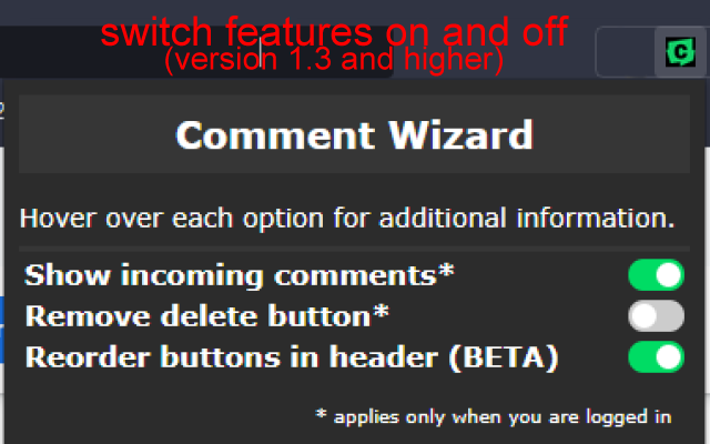 Comment Wizard Preview image 5