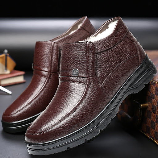 Title 2, Mens warm wool and velvet non-slip cotton shoe...