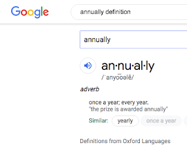 Here you can see that Google itself can de used as an online dictionary.