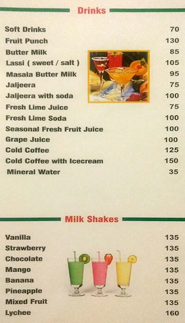 Minerva Coffee Shop menu 