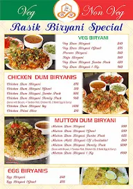 Rasik Biryani House menu 1