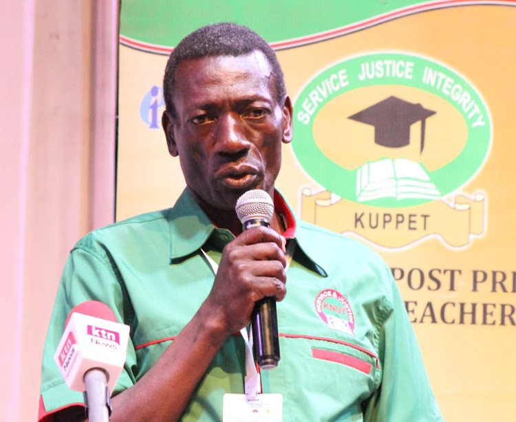 Kenya National Union of Teachers Secretary General Collins Oyuu.