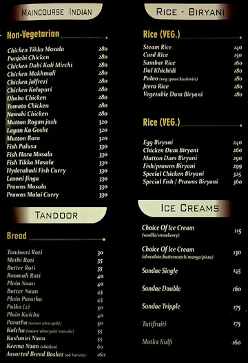 Holi Bar & Restaurant menu 