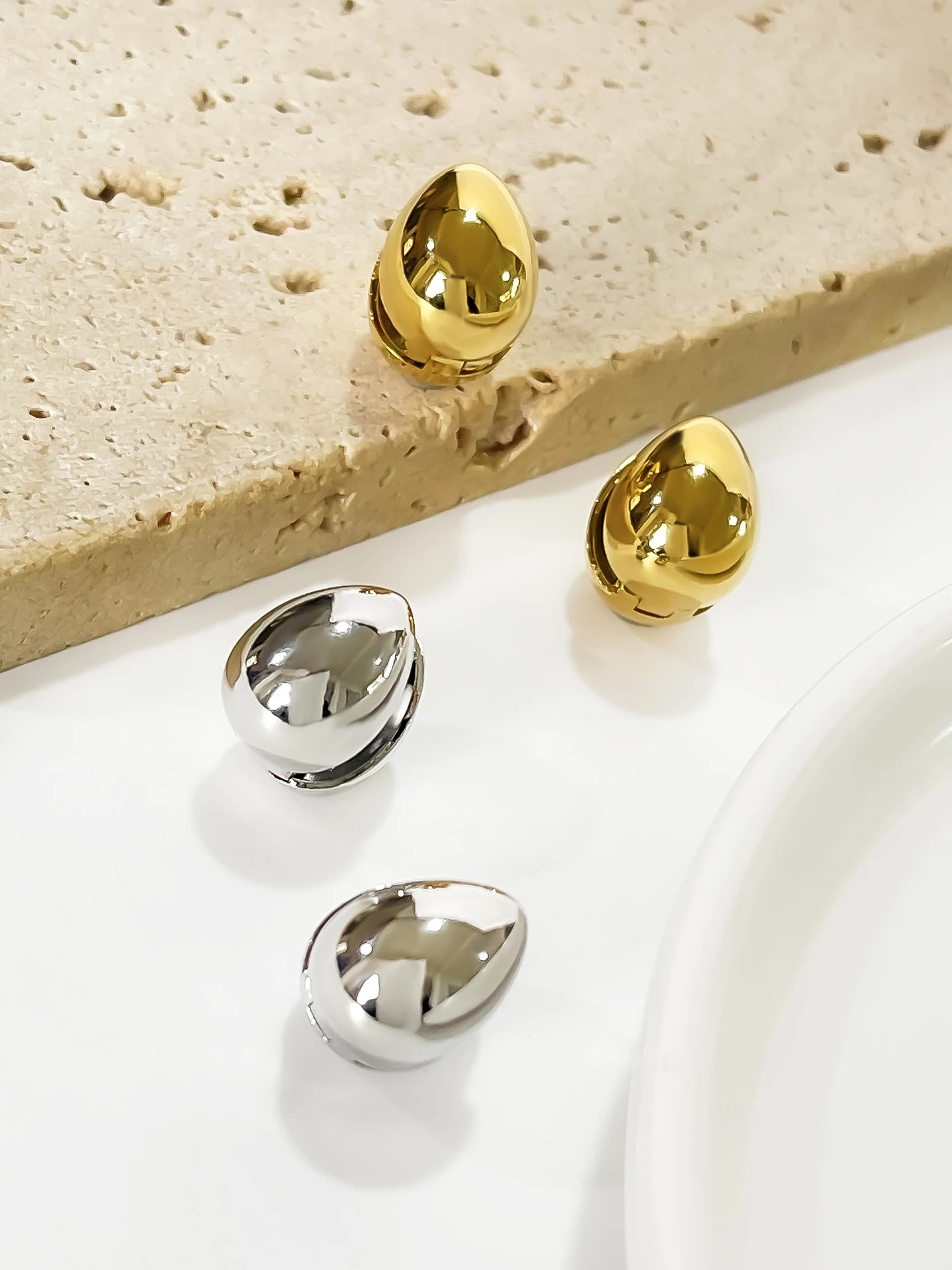 Title 3, Titanium stalen waterdruppel oorclips waterdich...