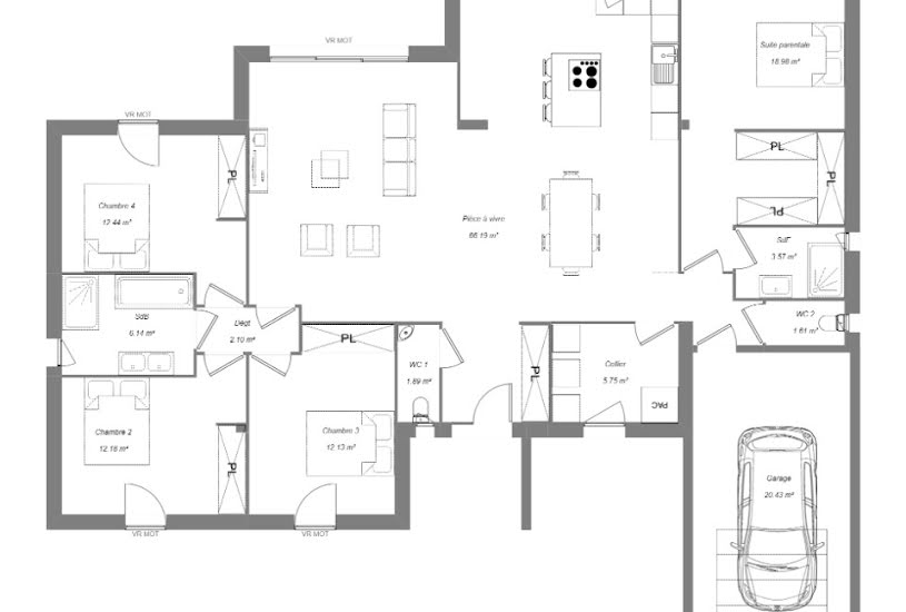  Vente Terrain + Maison - Terrain : 1 013m² - Maison : 140m² à Fondettes (37230) 