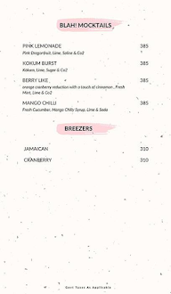 Blah Brunch Cafe menu 1