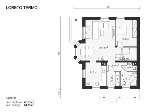 Loreto Termo - Rzut parteru