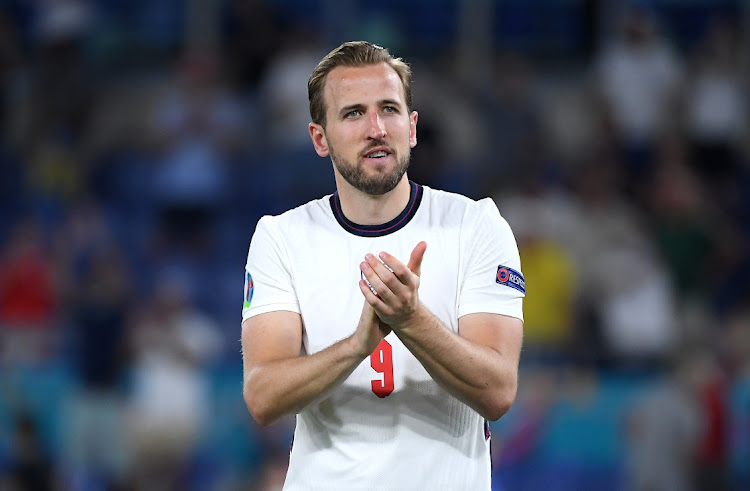 Harry Kane of England applauds the fans following victory in the Uefa Euro 2020 Championship quarterfinal match between Ukraine and England at Olimpico Stadium on July 3, 2021 in Rome, Italy. Picture: POOL/GETTY IMAGES/POOL/ETTORE FERRARI