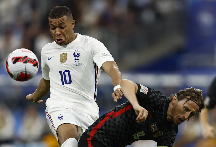 France's Kylian Mbappe in action with Croatia's Luka Modric during a Uefa Nations League match at Stade de France in Saint-Denis, France on June 13