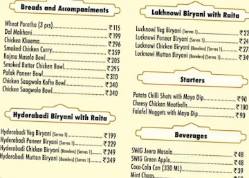 The Biryani Life menu 