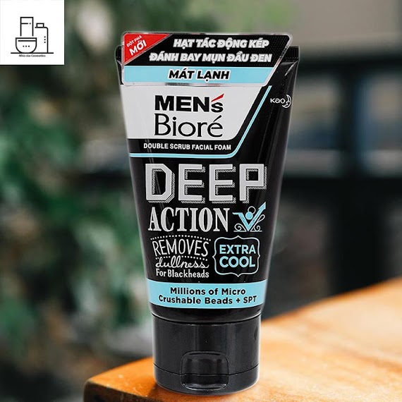 Sữa Rửa Mặt Men's Bioré Deep Action Mát Lạnh Sảng Khoái 100G